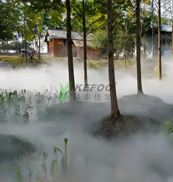 霧森系統樹上噴霧降溫造景覆蓋面積廣效果